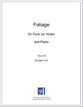 Foliage for Flute (Violin) and Piano P.O.D. cover